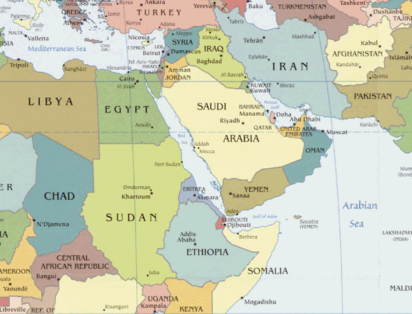 kuwait regional map